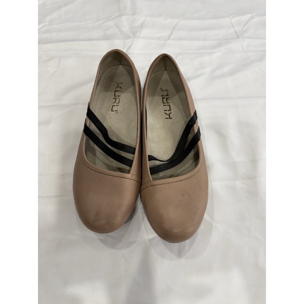Womens 9.5 Kuru Bella Beige Leather Slip On Mary Jane Orthopedic Shoes Comfort